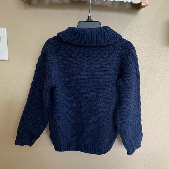 NWOT 4T janie and jack kids boys navy blue knit Sweater - Picture 4 of 4